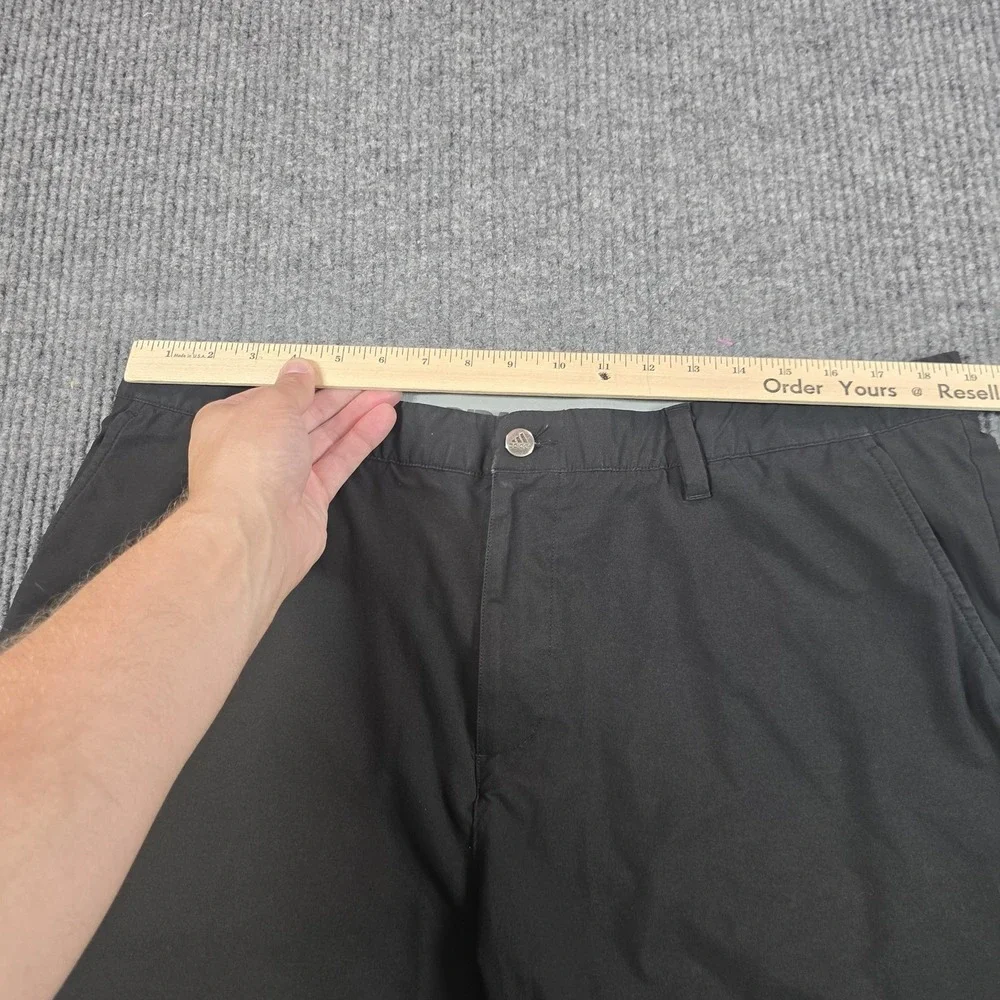 Adidas Shorts Mens 40 Black Chino Microfiber Stretch Golf Casual Summer - Picture 11 of 13
